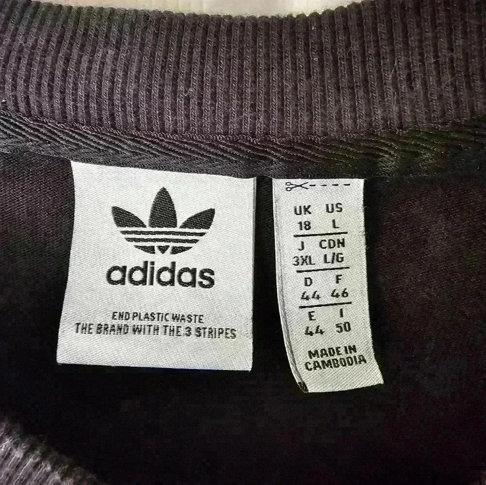 ADIDAS ORIGINALS WOMENS ALWAYS OG TREFOIL LONG SLEEVE SHIRT Size L - Picture 2 of 6